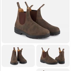 Blundstone 585 Boots Unisex Rustic Brown Leather Dress Chelsea Ankle